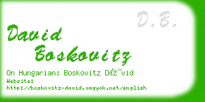 david boskovitz business card